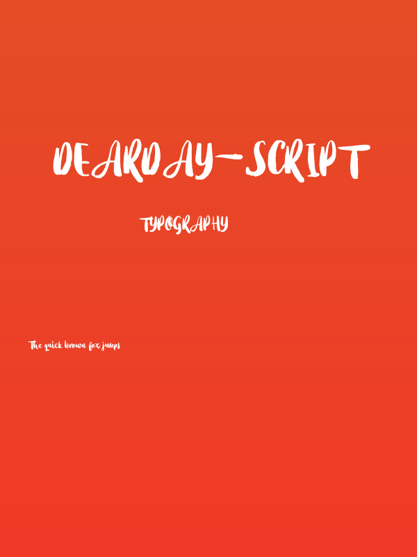 Dearday-Script Poster