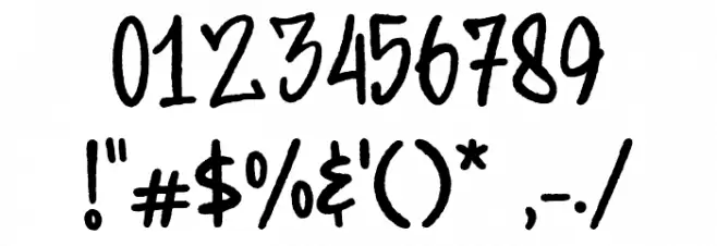 Deardorf Alternate Demo Font OTHER CHARS