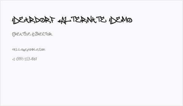 Deardorf Alternate Demo Business Card