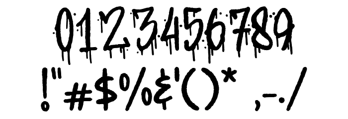 Deardorf Drip Demo Font OTHER CHARS
