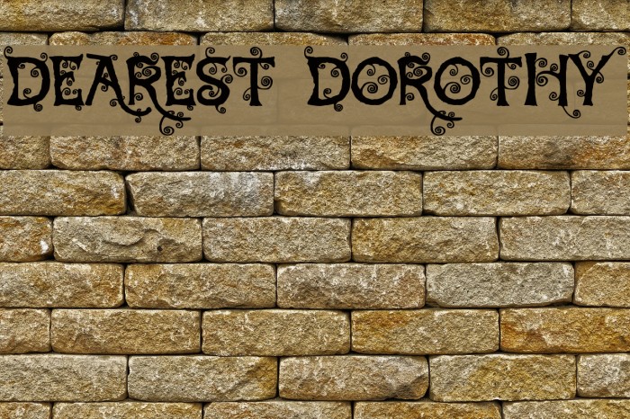 Dearest Dorothy フォント examples
