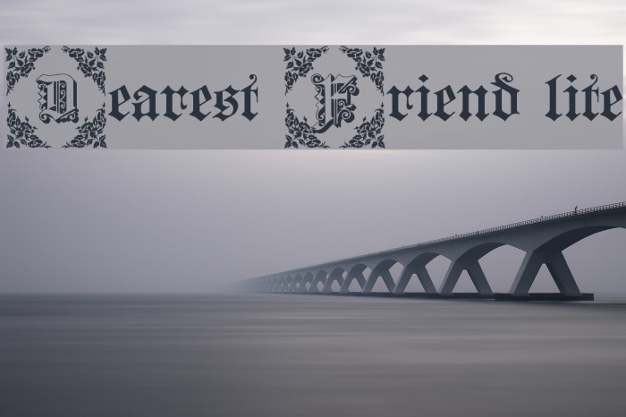 Dearest Friend lite Font examples