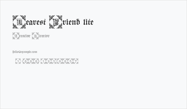 Dearest Friend lite Business Card