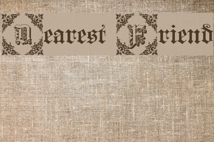Dearest Friend Font examples