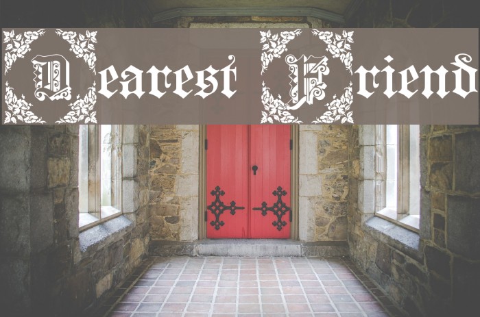 Dearest Friend Font examples