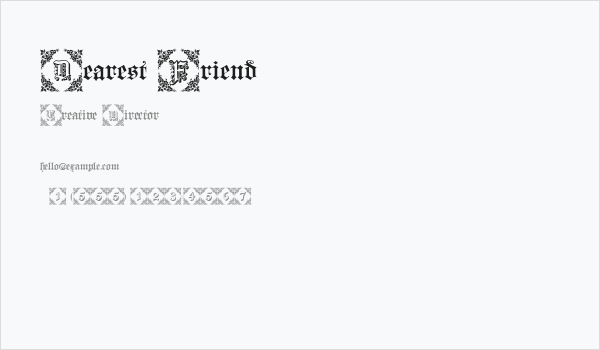 Dearest Friend Business Card