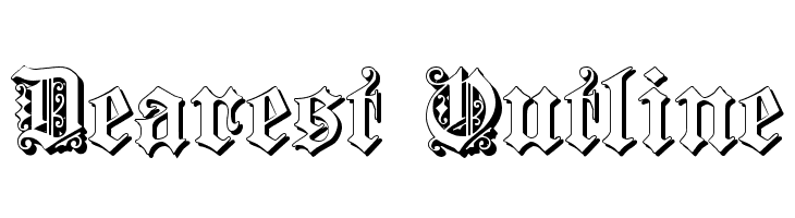 Dearest Outline Font