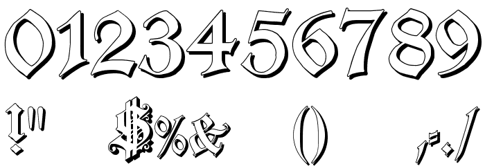 Dearest Outline Font OTHER CHARS