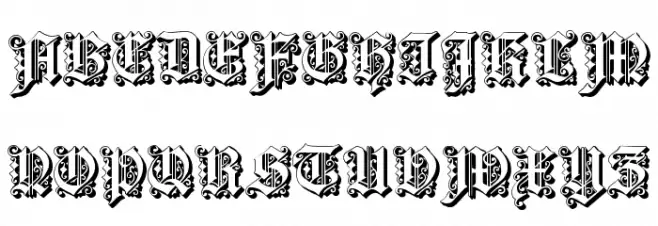 Dearest Outline फ़ॉन्ट अपरकेस