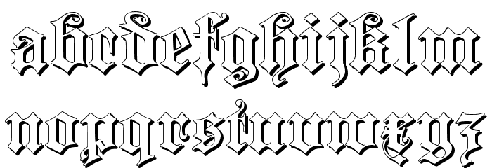Dearest Outline Font LOWERCASE
