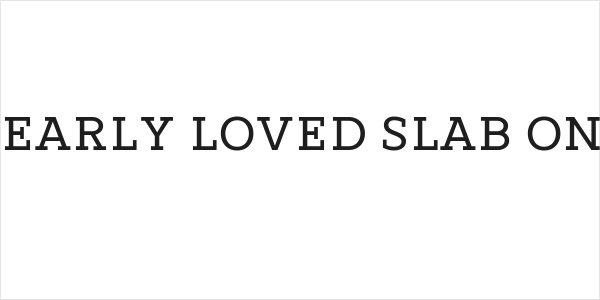 Dearly loved Slab One Logo