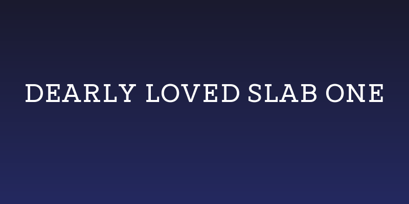Dearly loved Slab One Social Header