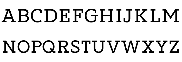 Dearly loved Slab One Font LOWERCASE