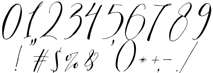 DearlyScript Font OTHER CHARS