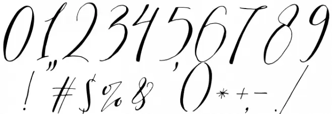DearlyScript Font OTHER CHARS