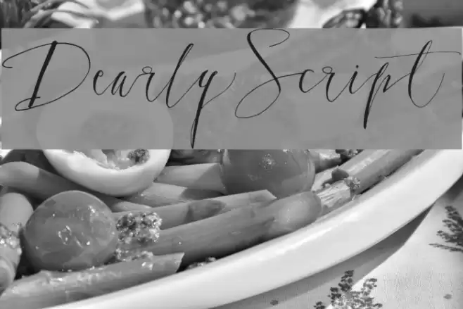 DearlyScript Font examples