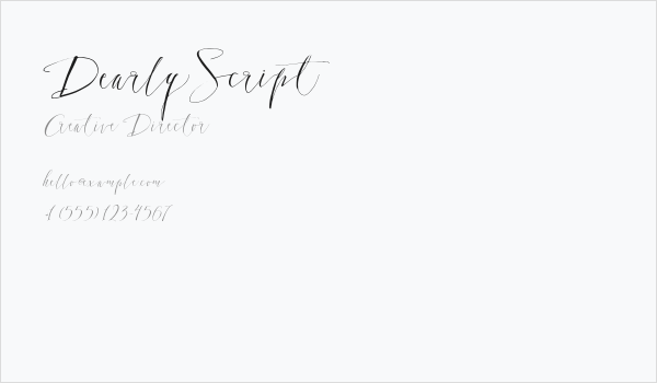 DearlyScript Business Card