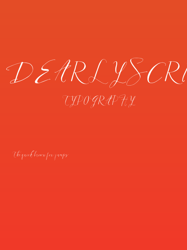 DearlyScript Poster