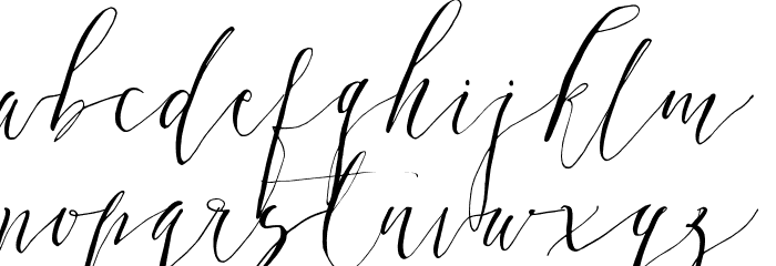 DearlyScript Font LOWERCASE