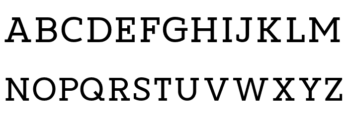 DearlylovedSlabOne Font LOWERCASE