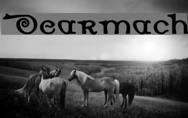 Dearmach Font examples