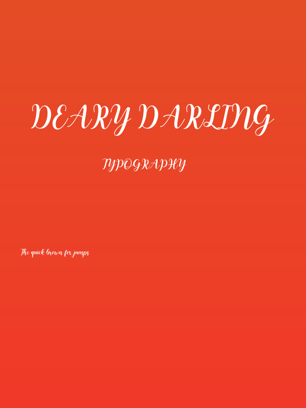 Deary Darling Poster