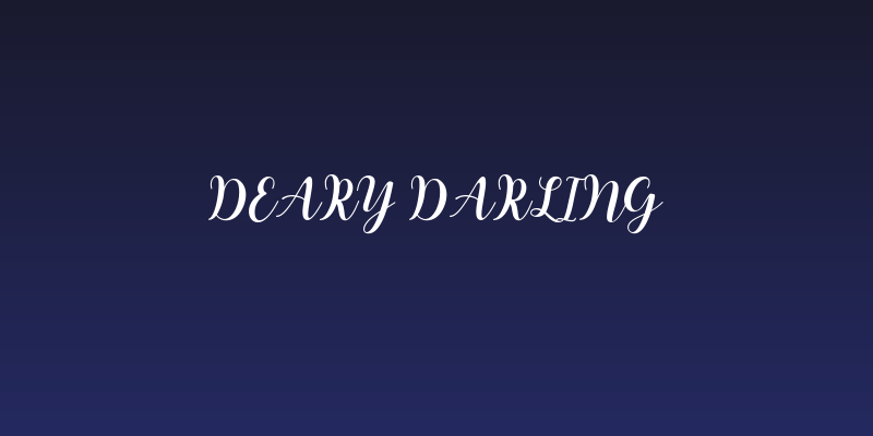 Deary Darling Social Header