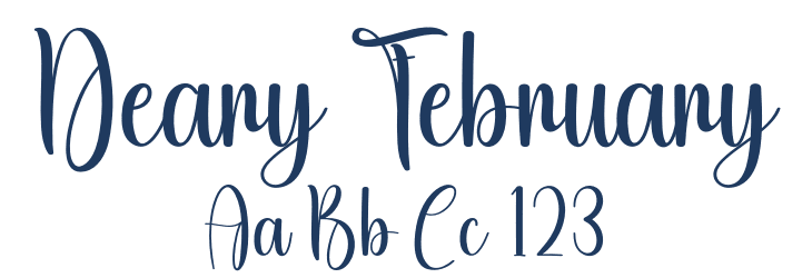 Deary February Font Preview