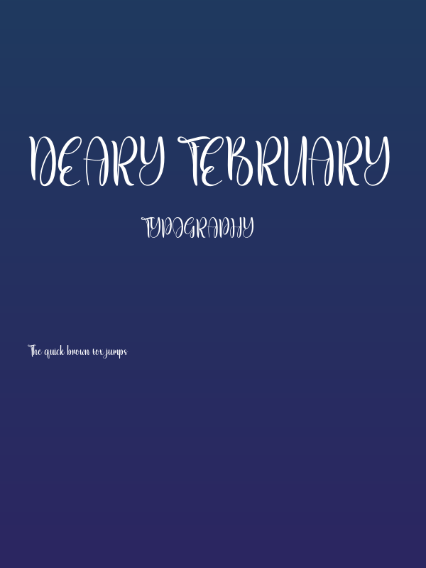 Deary February Poster