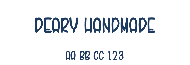 Deary Handmade Font Preview