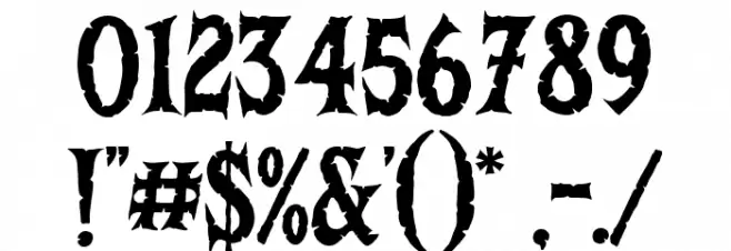 Death Bones Regular Font OTHER CHARS