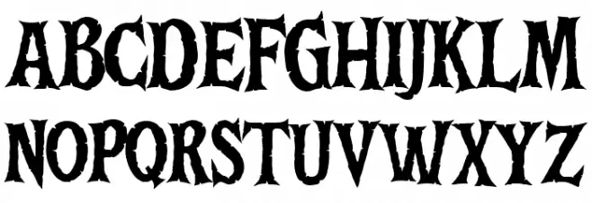 Death Bones Regular फ़ॉन्ट लोअरकेस