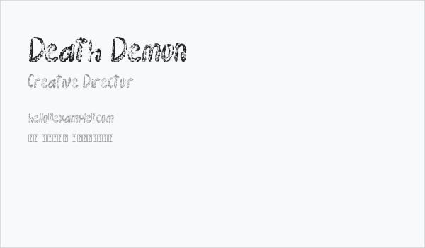 Death Demon Business Card