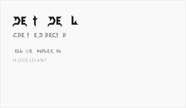 Death Devil Business Card