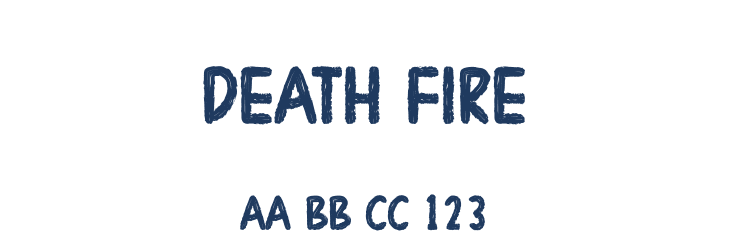 Death Fire Font Preview