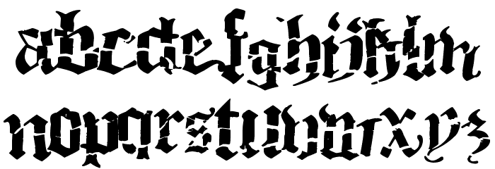 Death Fucking Metal Font LOWERCASE