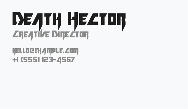 Death Hector Business Card