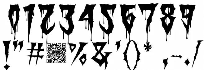 Death House Halloween Font OTHER CHARS