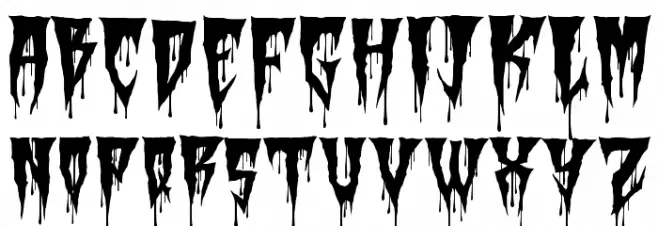 Death House Halloween Font LOWERCASE
