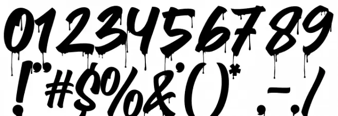 Death Markers Drip Font OTHER CHARS