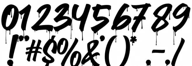 Death Markers Drip Font OTHER CHARS