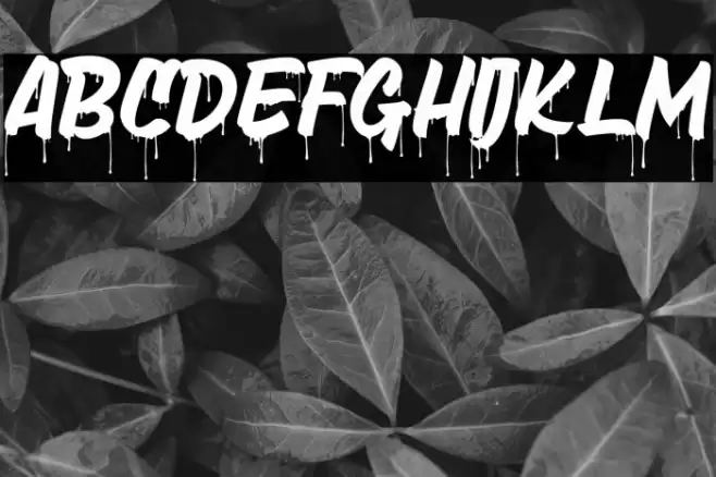 Death Markers Drip Font examples