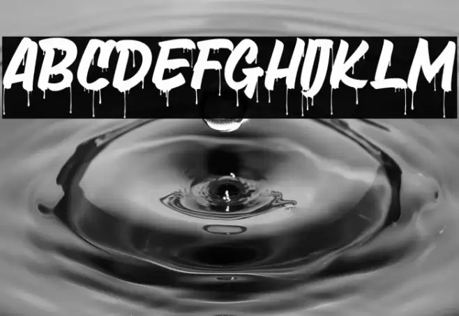 Death Markers Drip Font examples