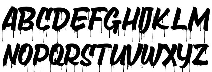 Death Markers Drip Font LOWERCASE