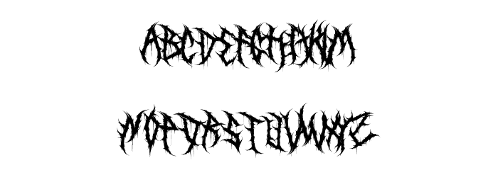 Death Mohawk PERSONAL USE Regular Font LOWERCASE