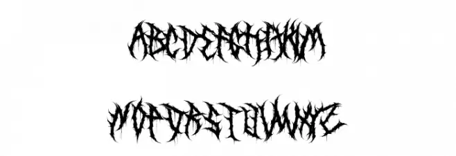 Death Mohawk PERSONAL USE Regular フォント 小文字