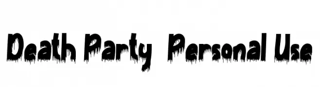 Death Party - Personal Use  Descarca Fonturi Gratis