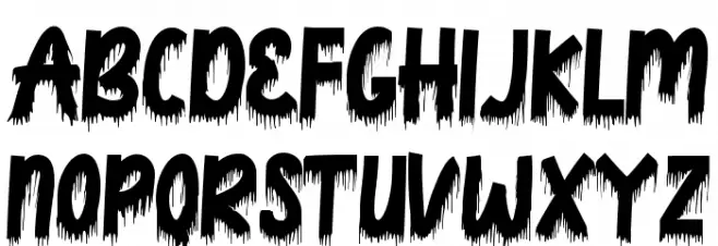 Death Party - Personal Use Font OTHER CHARS