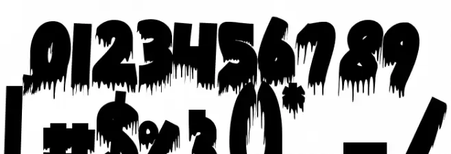 Death Party Font OTHER CHARS