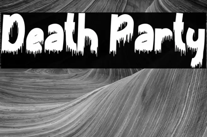 Death Party Font examples